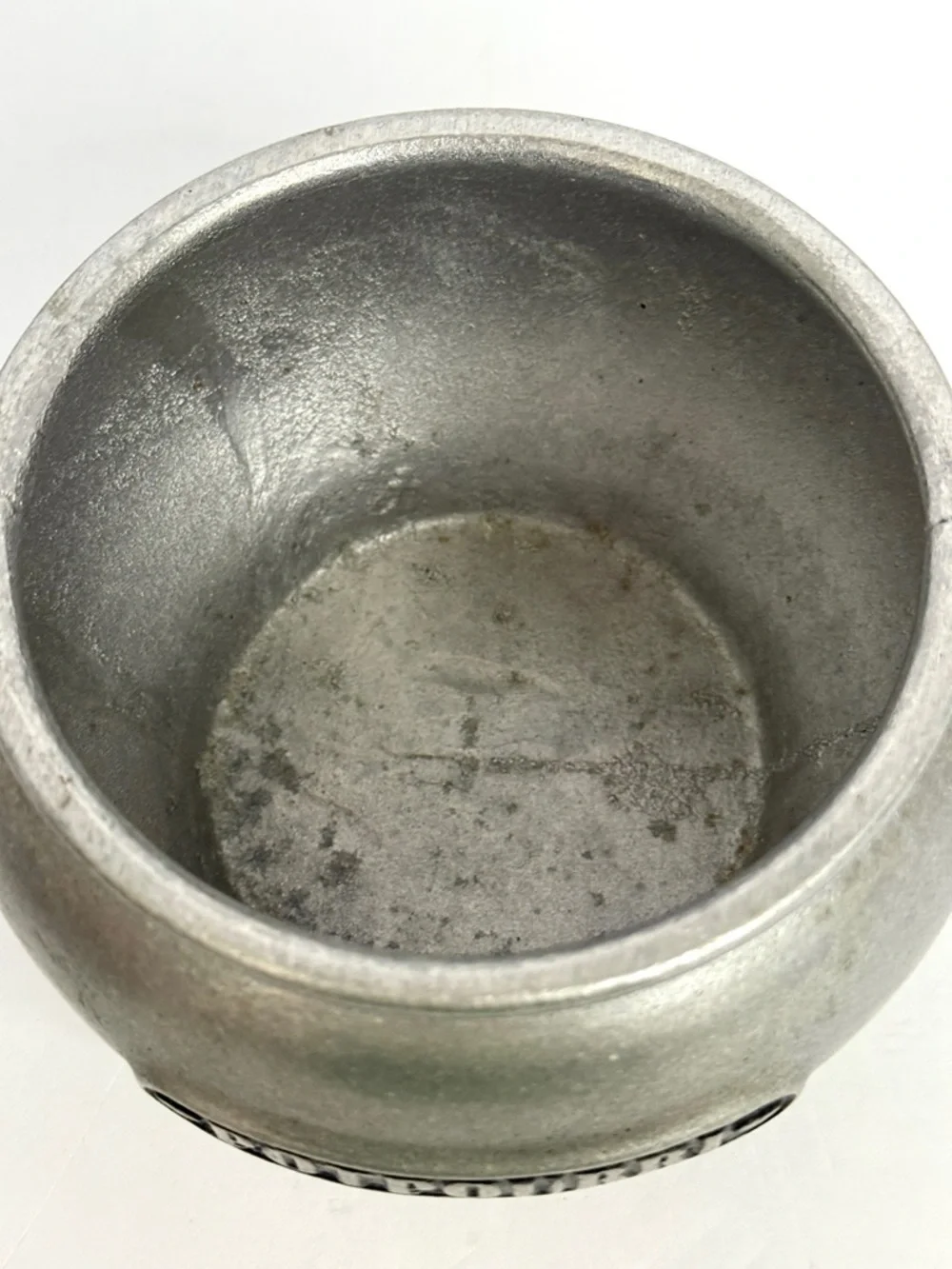 Vintage Solid Pewter Potpourri Bowl With Hearts on Lid, Rare